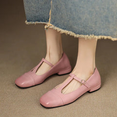 Cyflymder  All-Match Square Toe Low Heels Summer Shoes Ladies Casual Female Sneakers Shallow Mouth Dress Flats Women 2025 Big Size Buckle S