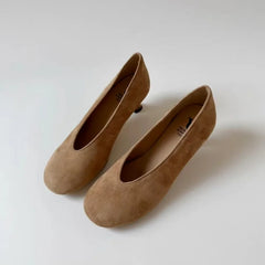 Cyflymder  Fashionable Hot Selling Sexy Banquet High Heels Women Spring/Autumn New Round Head Thin Heel Comfortable Casual Single Shoes