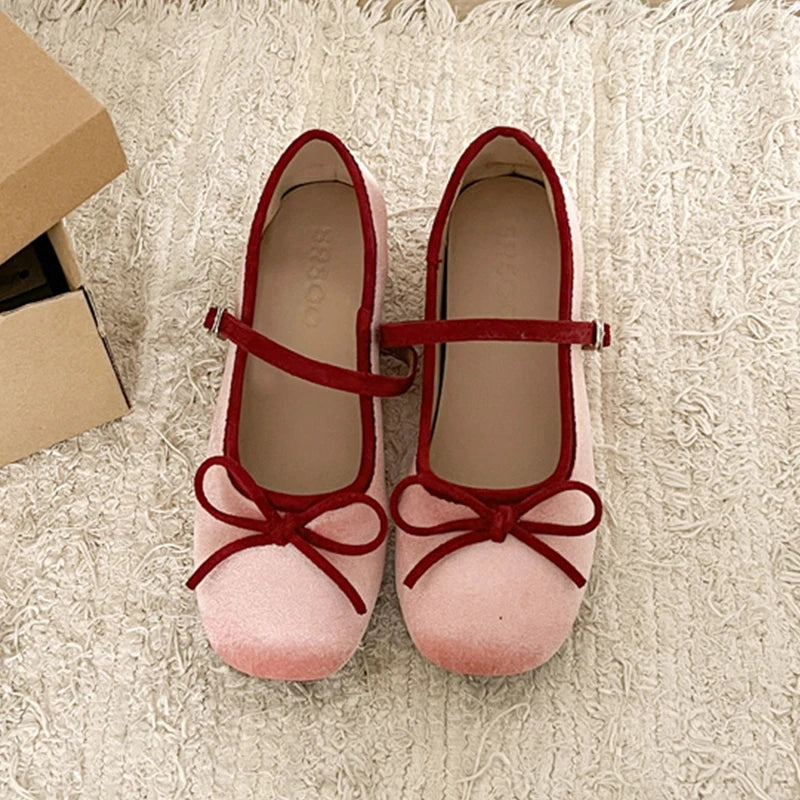 Cyflymder Bow Women Mary Jane Shoes Flats Designer Shallow Women's Sandals Fad Loafers Shoes Elegant Summer Dress New Mujer Zapatos