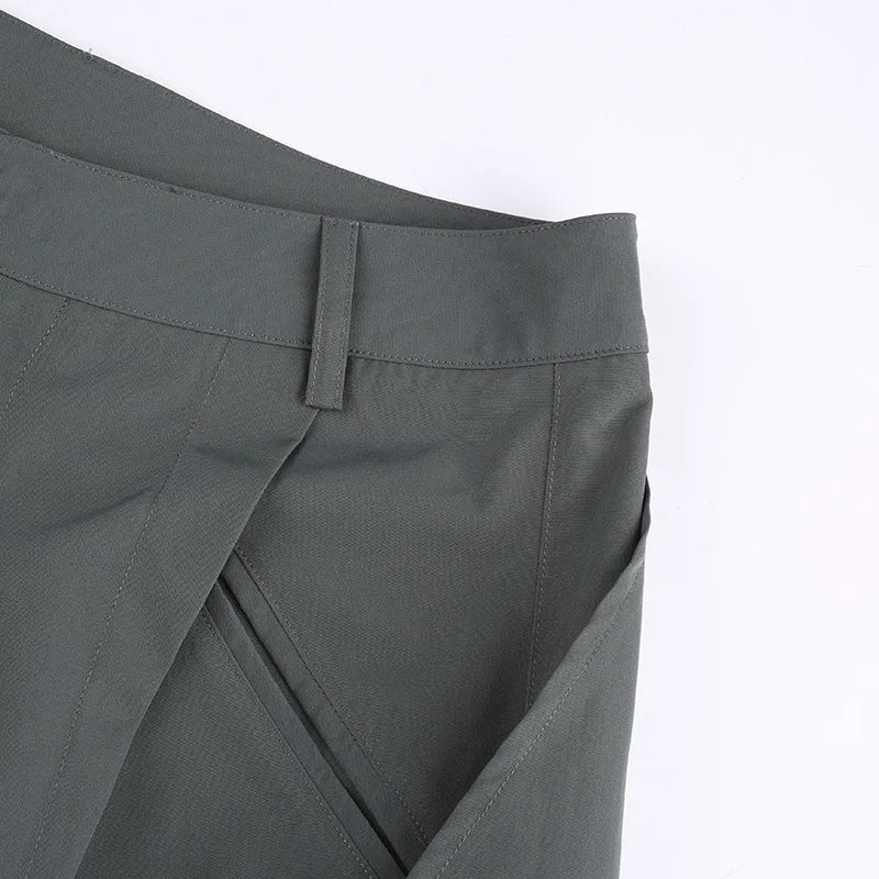 Cyflymder  American Retro Baggy Cargo Pants Y2K Streetwear Low-Waisted Wide Leg Trousers Female Fashion Big Pocket Straight Pants