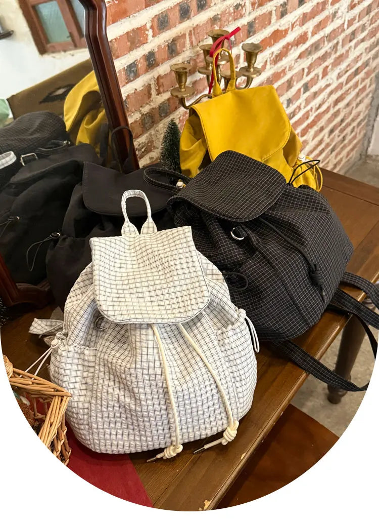 Cyflymder  Women Y2k Aesthetic Casual Plaid Backpack Fashion Preppy Trendy Students Schoolbags Vintage Streetwear Backpacks for Students