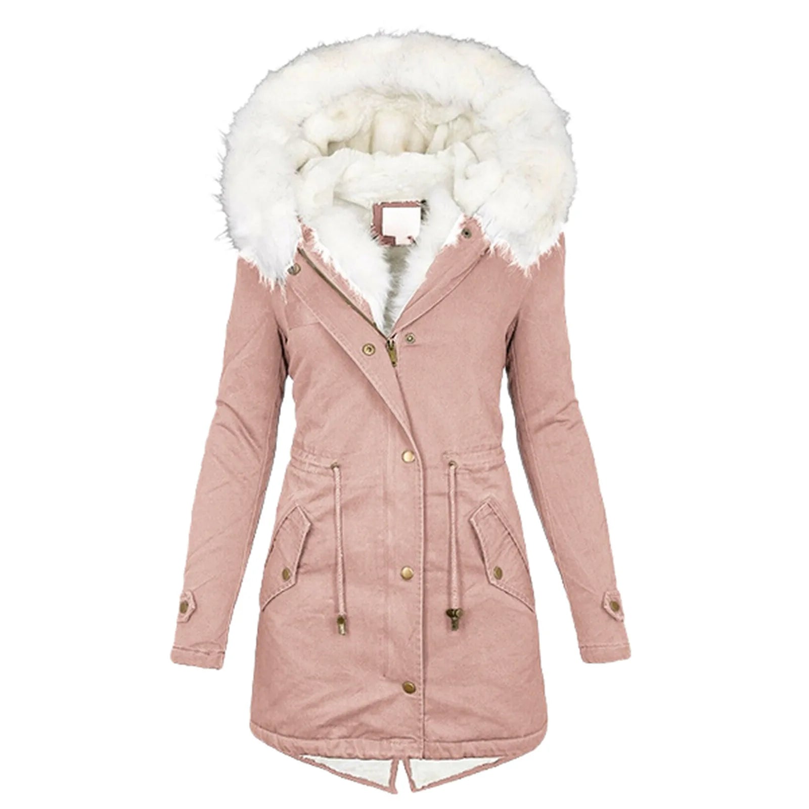 Cyflymder Women Jacket Parka Long Parkas Female Cotton Hooded Overcoat Loose Long Coat Thick Warm Windproof Casual Autumn Winter Plus size