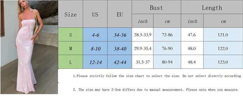 Cyflymder  Knit Strapless Dress Women Fashion Flower Jacquard Slim Long Dresses Summer Sexy Backless Beach Birthday Party Dress