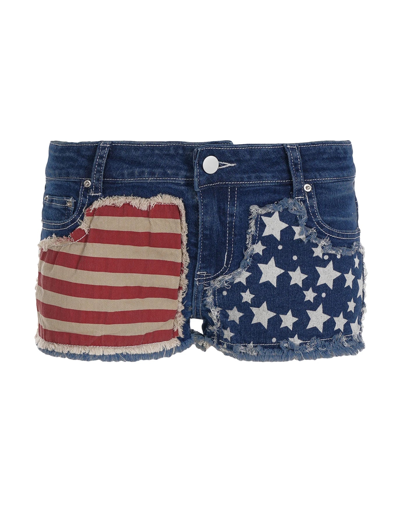 Cyflymder  Asymmetrical Print Retro Denim Shorts Distressed y2k Low Rise Skinny Hot Sexy Denim Shorts Summer Streetwear Chic Shorts