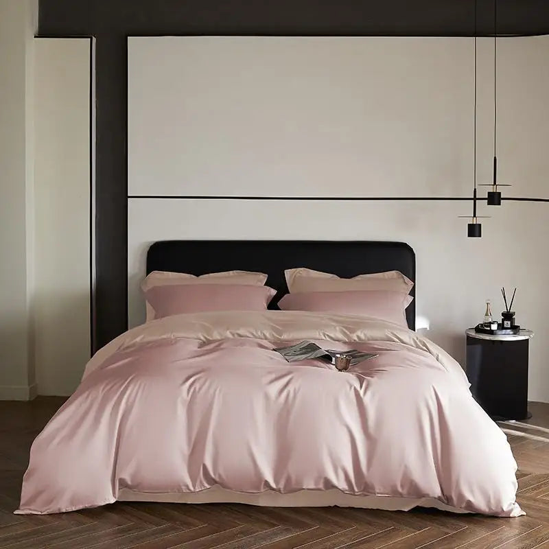 Cyflymder  Reversible Sateen Premium Bedding Set Silky Soft Long-Staple Cotton Single Double Super King Duvet Cover Bedsheet Pillowcases