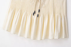 Cyflymder  Women's Sleeveless Backless Fashion Short Top Solid Bow Lace-Up Decoration Slim Fit Casual Summer Top