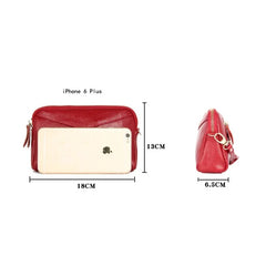 Cyflymder  Genuine Leather Women Wallet Long Zipper Wristlet Bag Chain messenger bag for female Cowhide Coin Purse Mobile phone bags