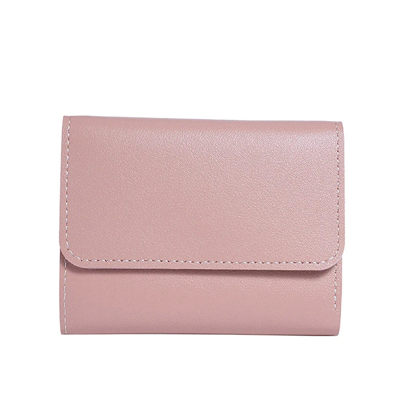 Cyflymder Three Fold Short Clip Wallet Women Short Wallet Multi-card Bag Mini Pouch Fashion Female Wallet Credit Card Lady Coin Purses