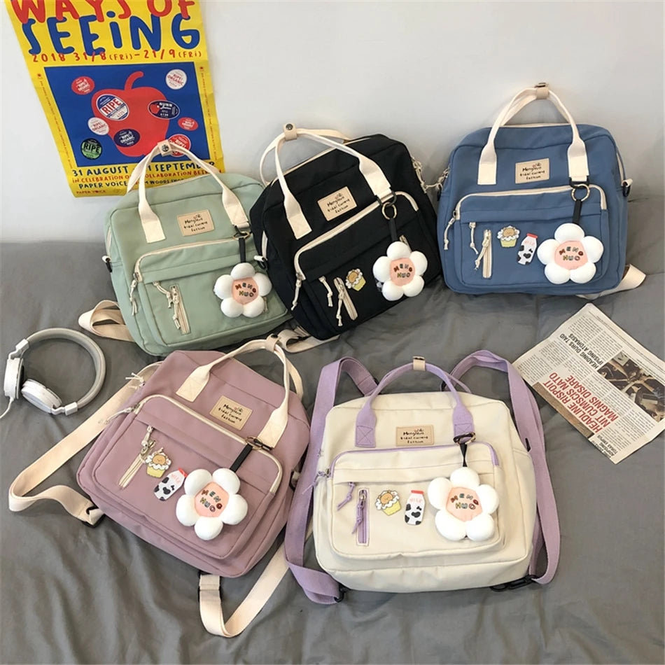 Cyflymder  Kawaii Backpack Women Back Pack Cute Mochila Japanese High School Girls Backpack School Bags for Teenage Girls Multi Pockets Sac