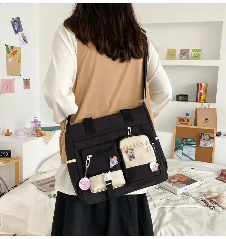 Cyflymder  Nylon Ladies Tote Messenger Bag Oxford Handbag Cross body Bags for Girls Satchels Waterproof Canvas Women Handbags Shoulder Bags