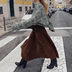 Cyflymder  Women's Long Sve Knitted Sweater Color Fade Effect Floral Embroidery Autumn Faion Casual round Ne Pullover for Teens