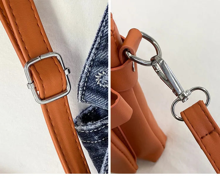Cyflymder  Vintage pu leather women shoulder bag Multiple pockets female crossbody bag Casual Messenger bag big handbag phone wallet bolsa