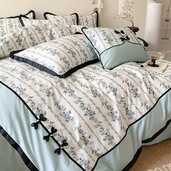 Cyflymder New Chinese 100% Cotton Printed Bedding Set High Quality Skin Friendly Sleeping Quilt Cover Kit Queen King Double Bed Linens
