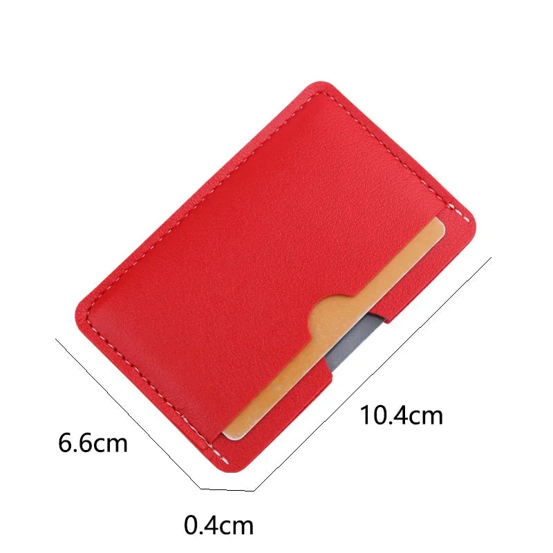 Cyflymder 3Card Slots Ultra-thin ID Credit Card Holder Card Wallet PU Leather Driver's License Cover Bank Card Case Student Meal Card Case