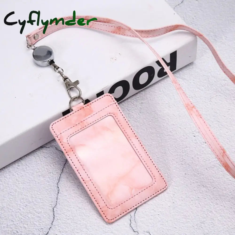 Adjustable Retractable Card Holder Name Badge Work Bank Business Credit Students Bus Cover Case