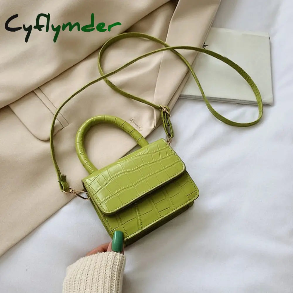 Alligator Pattern Bags Pu Leather Flap Shoulder Messenger Top-Handle Crossbody Purse For Women
