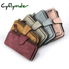 Baellerry Wallet Women Leather Luxury Card Holder Clutch Casual Wallets Zipper Pocket Hasp Ladies