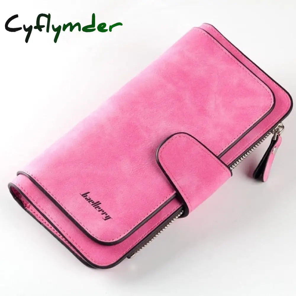 Baellerry Wallet Women Leather Luxury Card Holder Clutch Casual Wallets Zipper Pocket Hasp Ladies