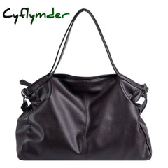 Big Black Shoulder Bags For Women Large Hobo Shopper Bag Solid Color Quality Soft Leather Crossbody