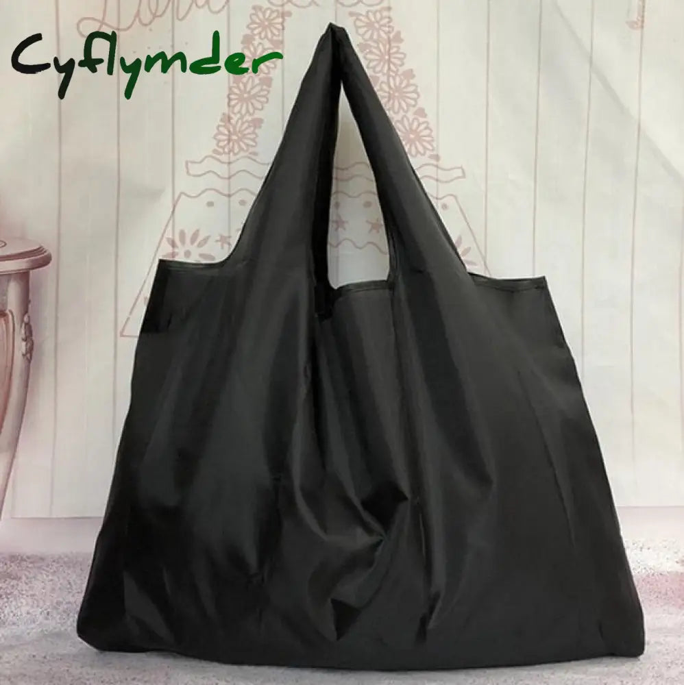 Big Eco-Friendly Folding Shopping Bag Reusable Portable Shoulder Handbag For Travel Grocery Fashion