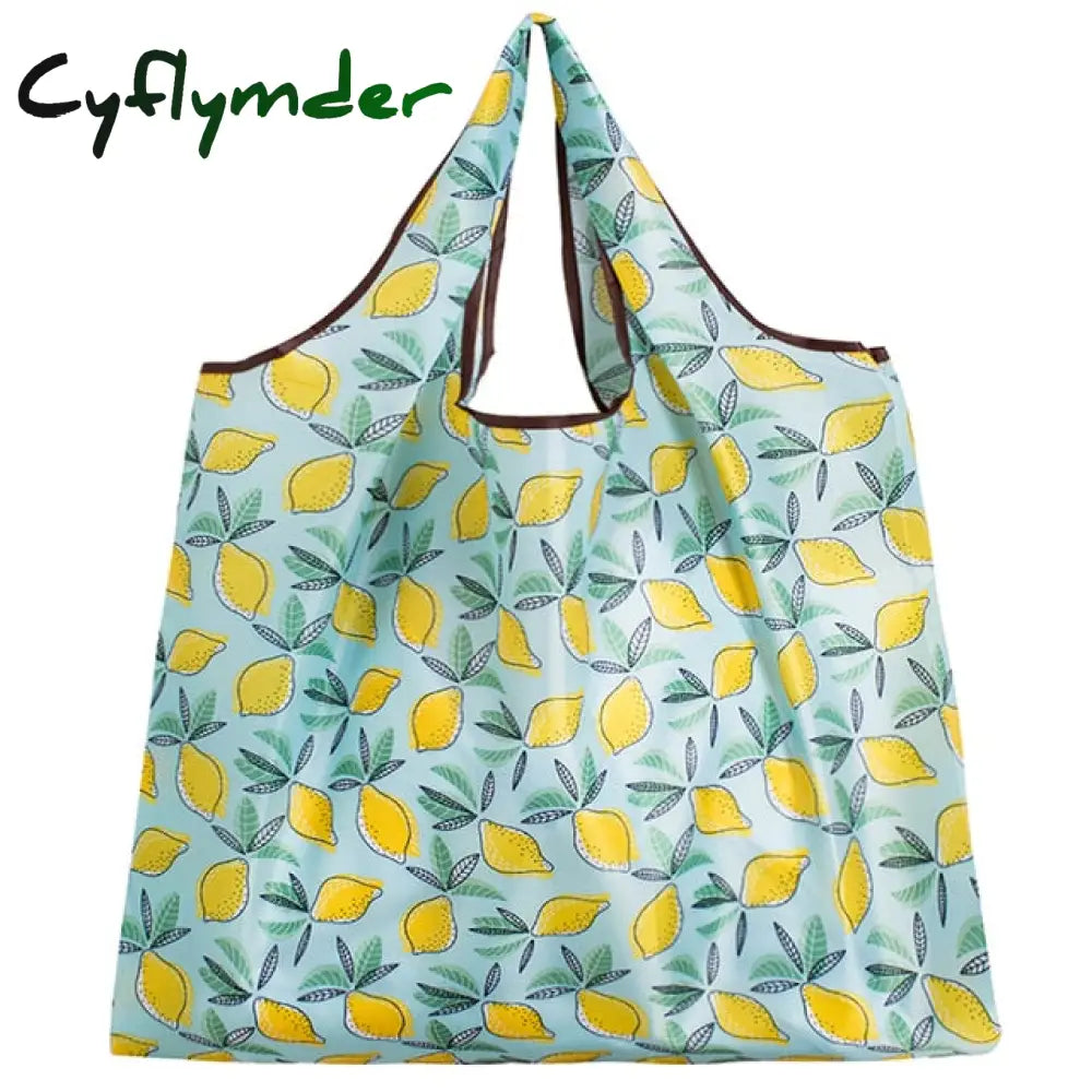 Big Eco-Friendly Folding Shopping Bag Reusable Portable Shoulder Handbag For Travel Grocery Fashion