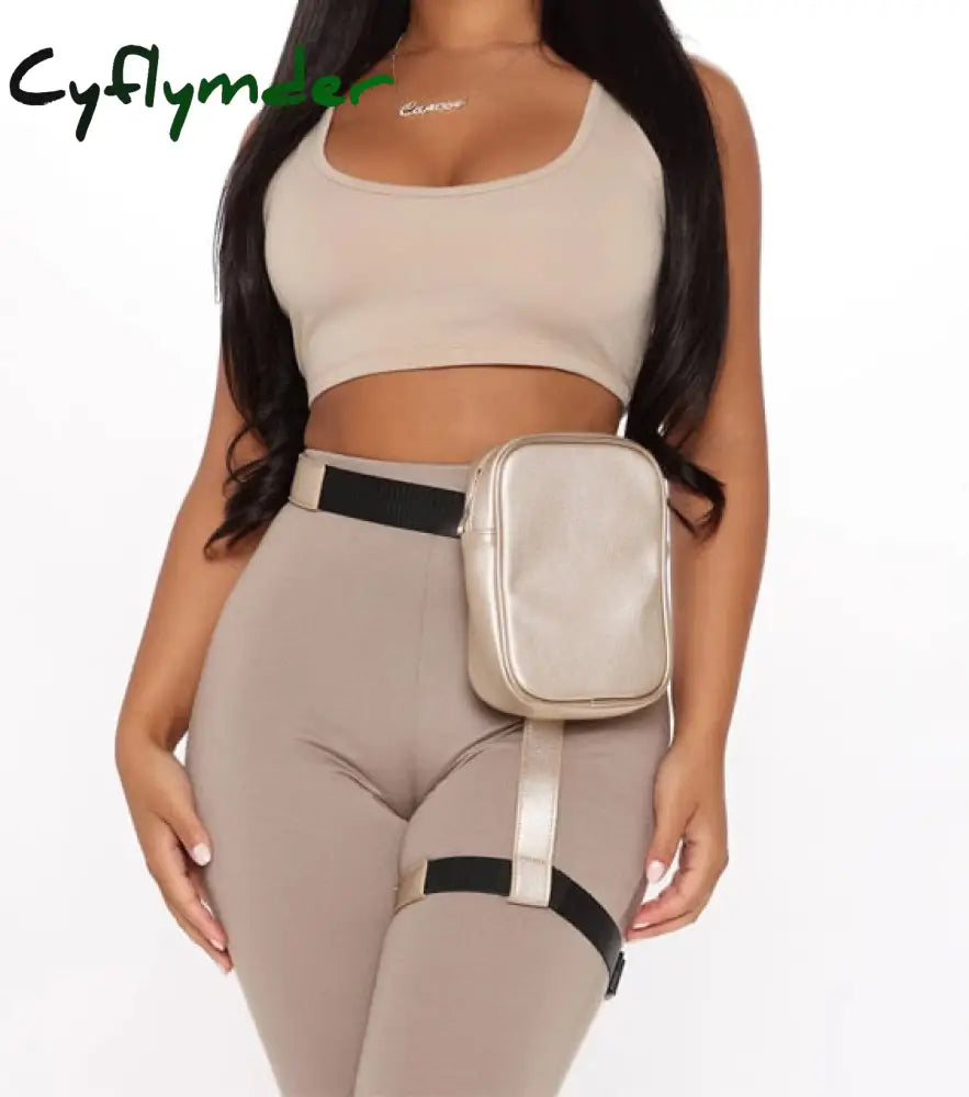 Bq Fashion Ins Hot Trendy Stylish Women Waist Leg Belt Leather Cool Girl Bag Fanny Pack For Outdoor