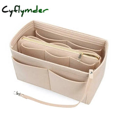 Brand Make Up Organizer Felt Insert Bag For Handbag Travel Inner Purse Portable Cosmetic Fit