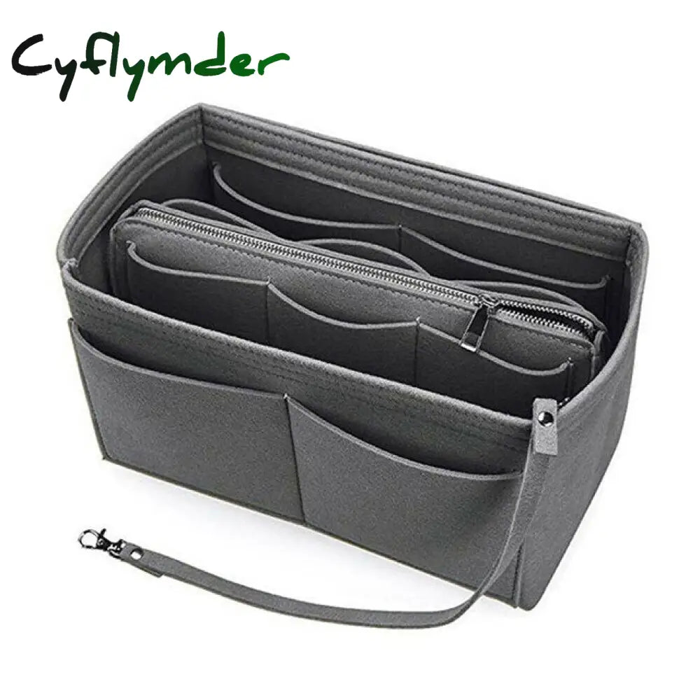 Brand Make Up Organizer Felt Insert Bag For Handbag Travel Inner Purse Portable Cosmetic Fit