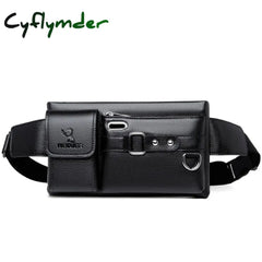 Brand Men’s Waist Bag Leather Male Fanny Pack New Shoulder Chest Bags For Phone Travel Man Belt