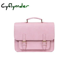 British Fashion Women Leather Handbag Briefcase Men Laptop Bag Girls Schoolbag Textbook Bags Boys