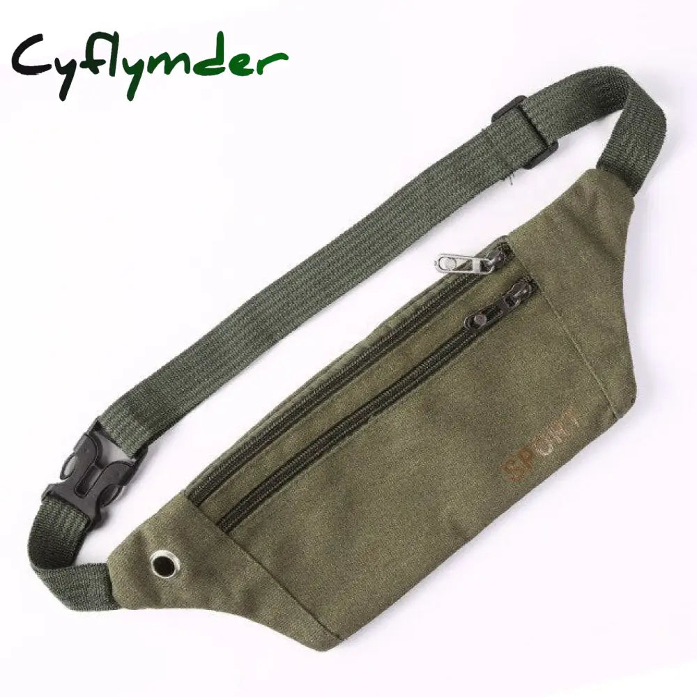 Casual Canvas Waist Bag Unisex Functional Mobile Phone Men And Women Convenient Belt Banana Fanny