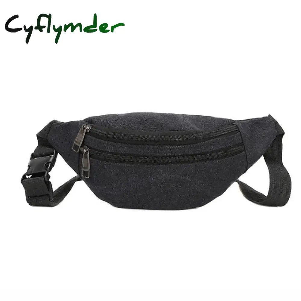 Casual Canvas Waist Bag Unisex Functional Mobile Phone Men And Women Convenient Belt Banana Fanny