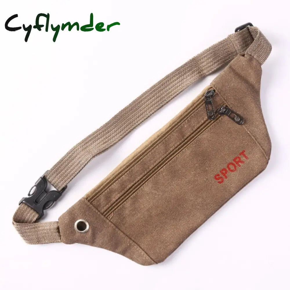 Casual Canvas Waist Bag Unisex Functional Mobile Phone Men And Women Convenient Belt Banana Fanny