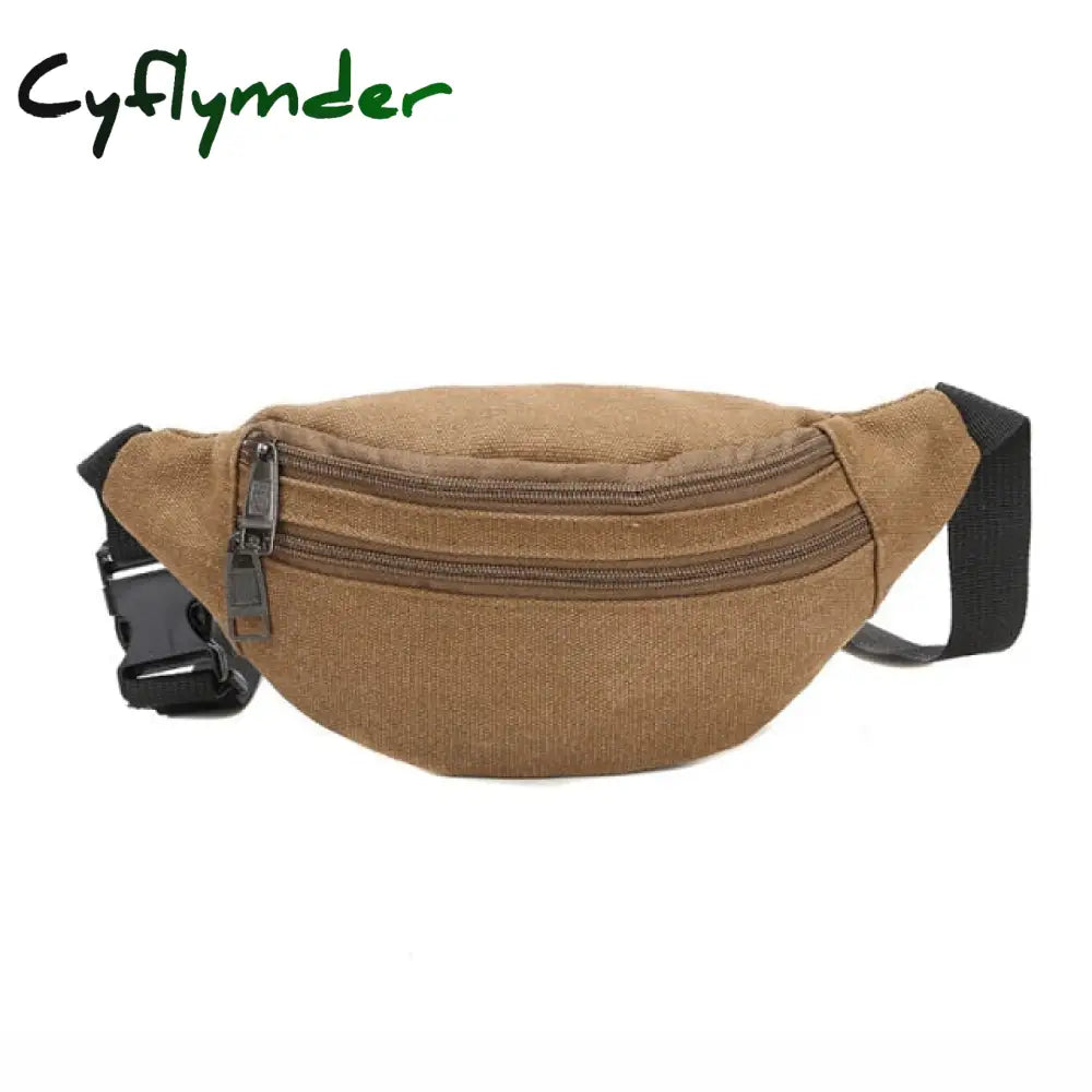 Casual Canvas Waist Bag Unisex Functional Mobile Phone Men And Women Convenient Belt Banana Fanny