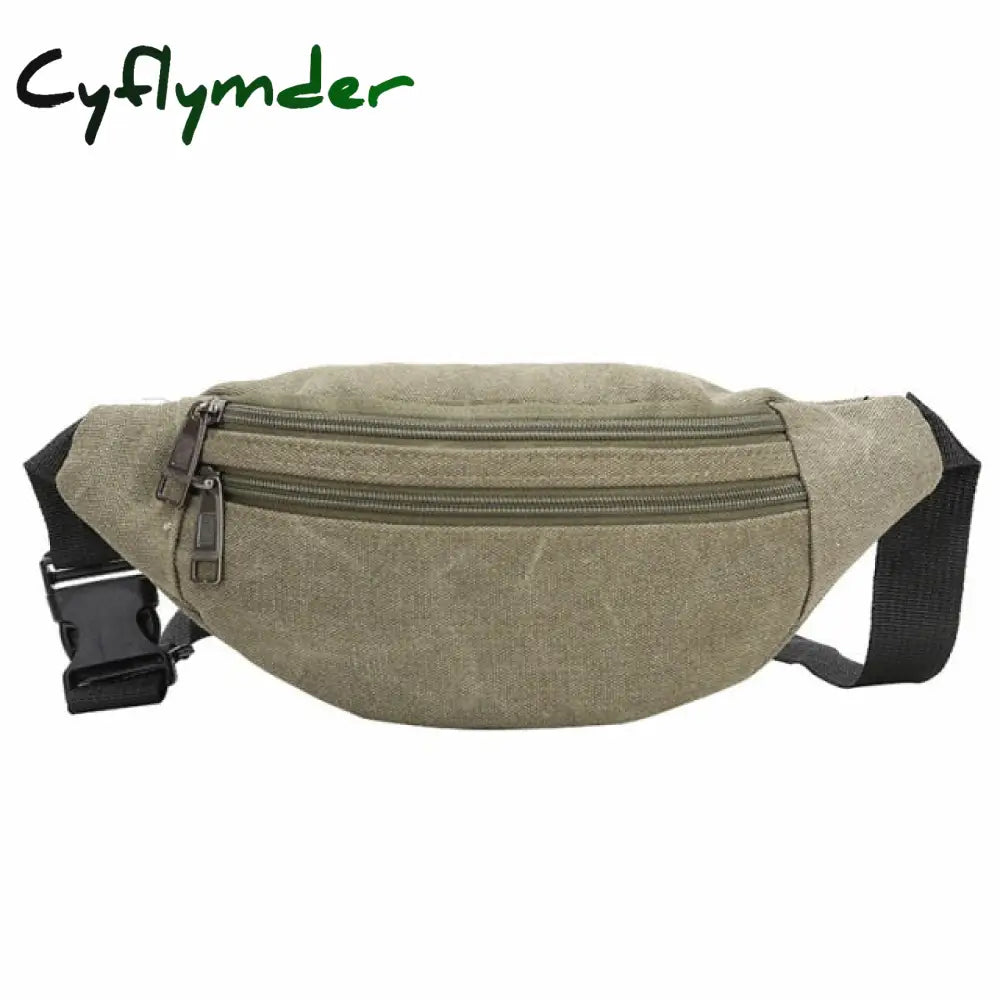 Casual Canvas Waist Bag Unisex Functional Mobile Phone Men And Women Convenient Belt Banana Fanny