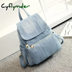 Casual Denim Women Backpack Large Capacity High Quality Canvas Jeans Student Schoolbag Travel