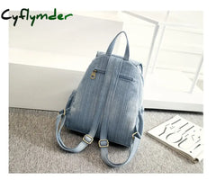 Casual Denim Women Backpack Large Capacity High Quality Canvas Jeans Student Schoolbag Travel