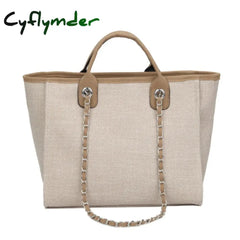 Casual Large Capacity Tote Designer Chains Women Handbags Luxury Canvas Lady Shoulder Mesenger Bags