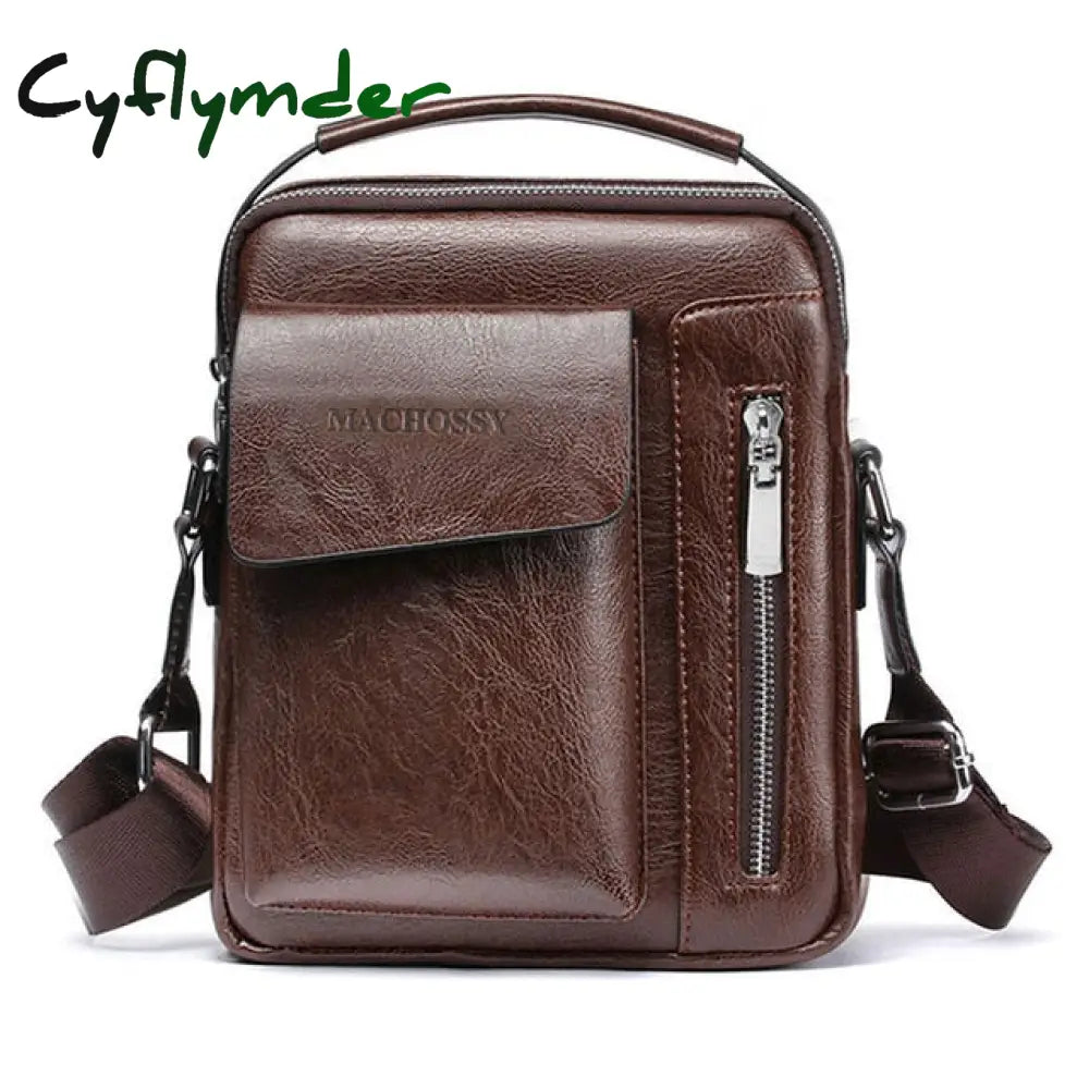 Casual Men Shoulder Bag Vintage Crossbody Bags High Quality Male Pu Leather Handbag Capacity