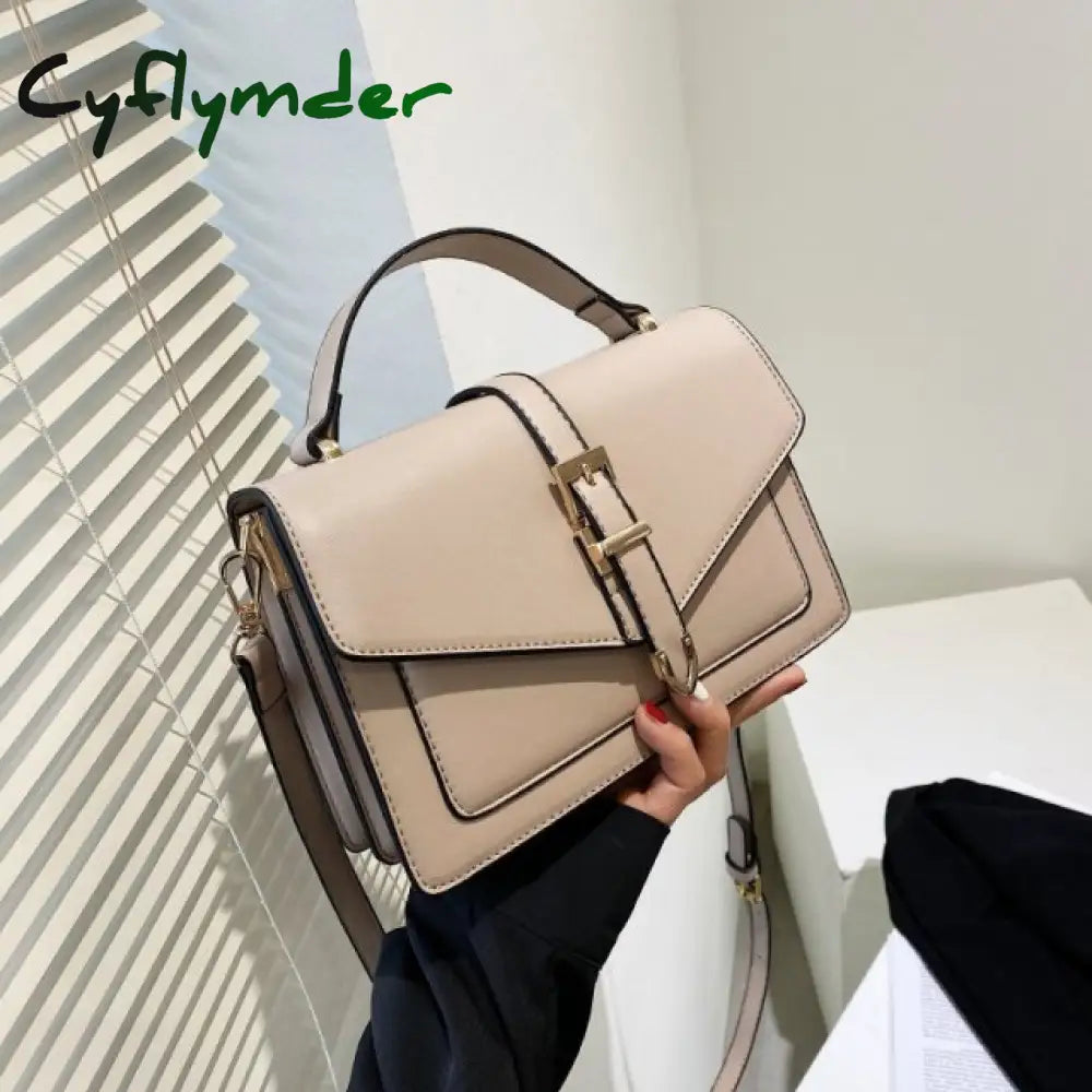 Ceavni Armpit Sling Handbags Solid Color Women Pu Leather Shoulder Bags Simple Messenger For Khaki