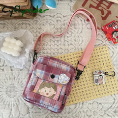 Cute Japanese Canvas Bag Female New Harajuku Student Messenger Korean Cartoon Women Shoulder Small