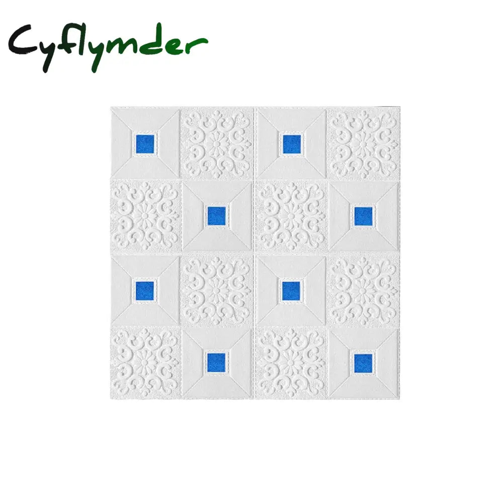 Cyflymder 1-10Pcs 3D Tile Brick Waterproof Wall Sticker Self-adhesive Foam Panel Wallpaper Bed Room Background Ceiling