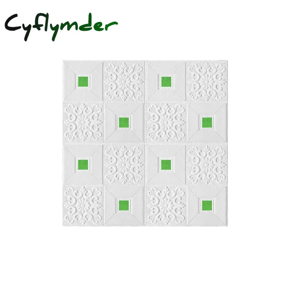 Cyflymder 1-10Pcs 3D Tile Brick Waterproof Wall Sticker Self-adhesive Foam Panel Wallpaper Bed Room Background Ceiling