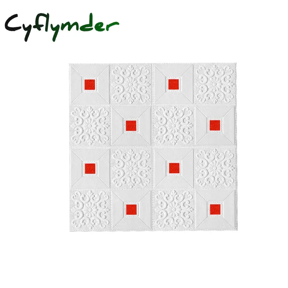 Cyflymder 1-10Pcs 3D Tile Brick Waterproof Wall Sticker Self-adhesive Foam Panel Wallpaper Bed Room Background Ceiling