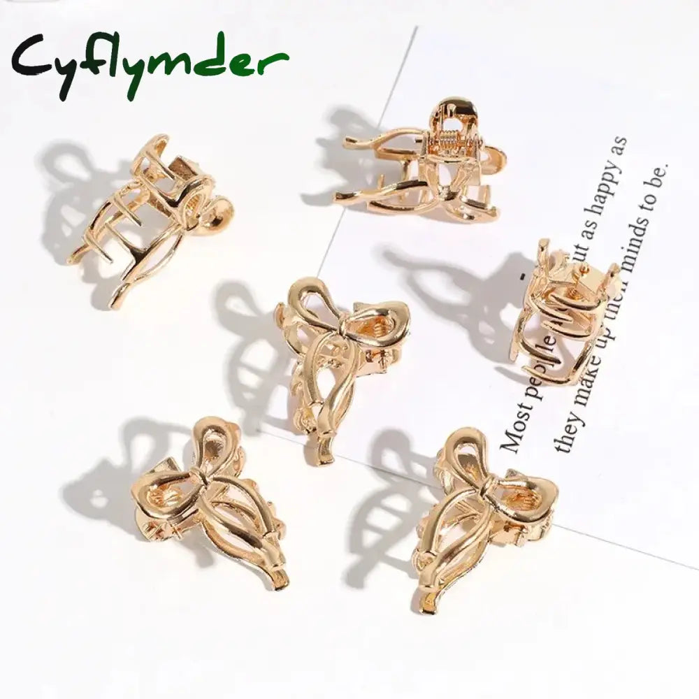 Cyflymder 1/2Pcs Princess Head Mini Small Bow Clip Metal Hair Accessories Broken Bangs Side Summer