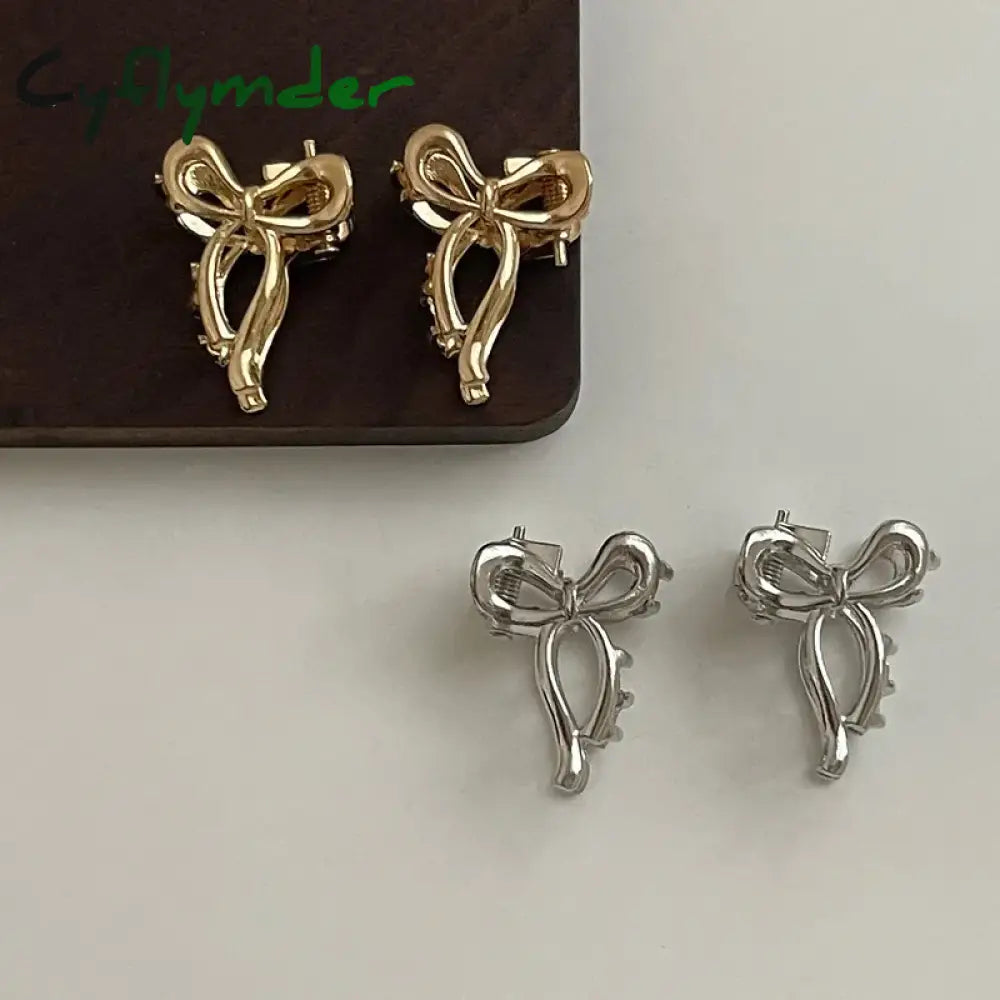 Cyflymder 1/2Pcs Princess Head Mini Small Bow Clip Metal Hair Accessories Broken Bangs Side Summer