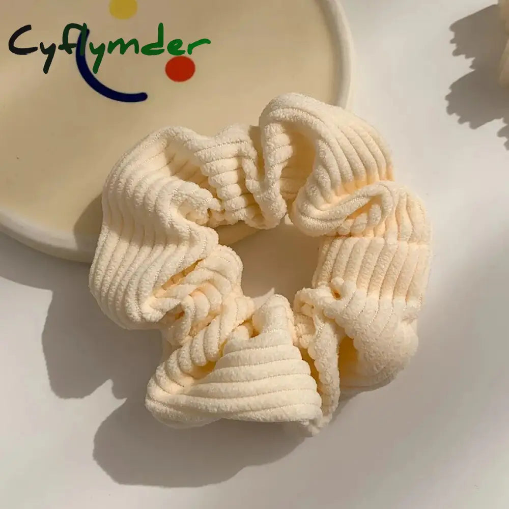 Cyflymder 1/7 Pcs/Set Women Hair Scrunchies Velvet Solid Color Band For Girls Ponytail Holder