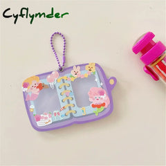 Cyflymder 1 Inch Small Book Shape Idol Postcard Photo Album Mini Star Organizer Card Holder Case