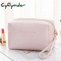 Cyflymder 1 Pc Large Women Cosmetic Bag Pu Leather Waterproof Zipper Make Up Travel Washing Makeup