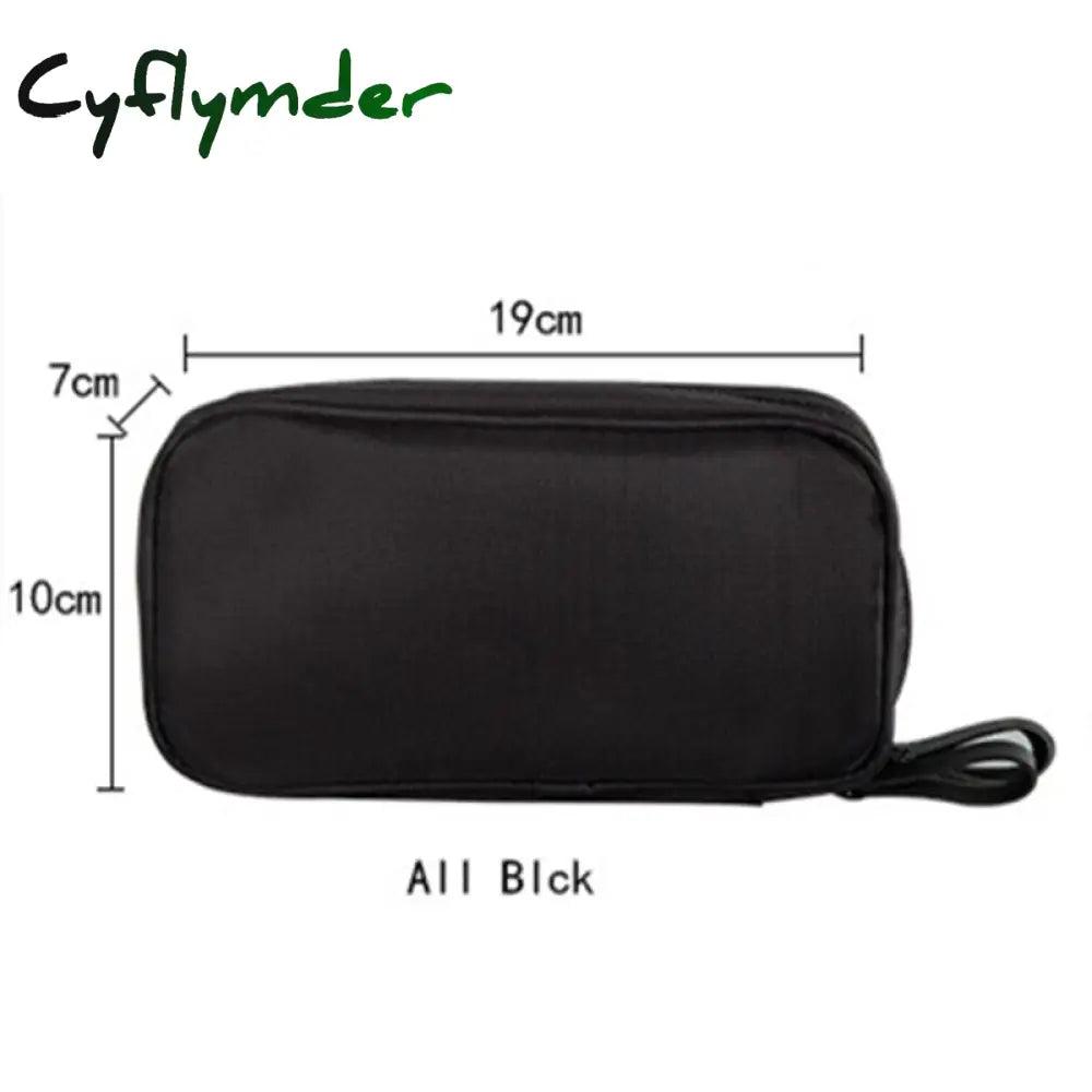 Cyflymder 1 Pc Solid Cosmetic Bag Korean Style Women Makeup Pouch Toiletry Waterproof Organizer